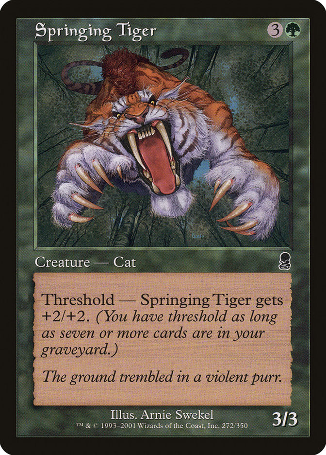 Springing Tiger front