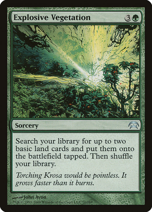 Explosive Vegetation front