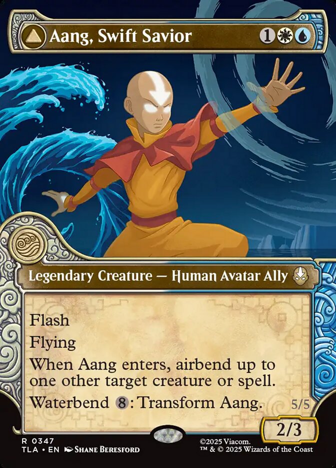 Aang, Swift Savior // Aang and La, Ocean's Fury front