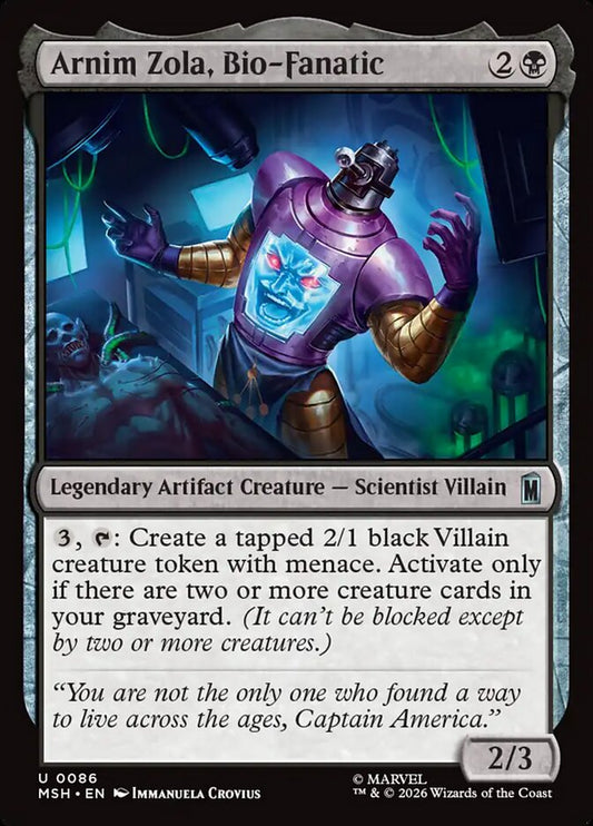 Arnim Zola, Bio-Fanatic front