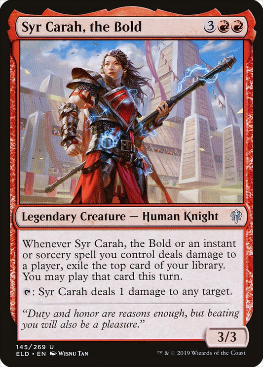 Syr Carah, the Bold front