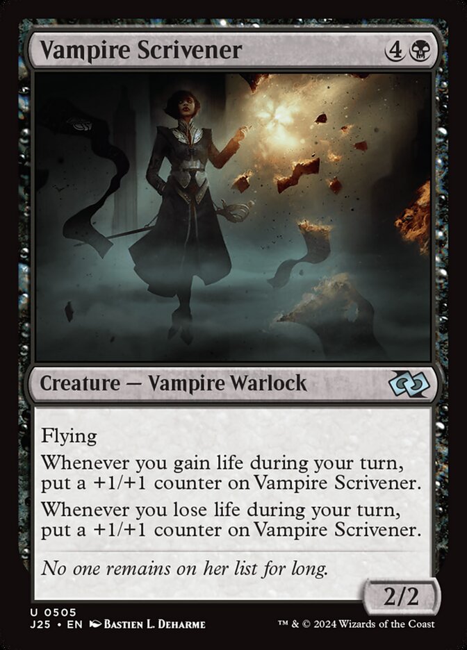 Vampire Scrivener front