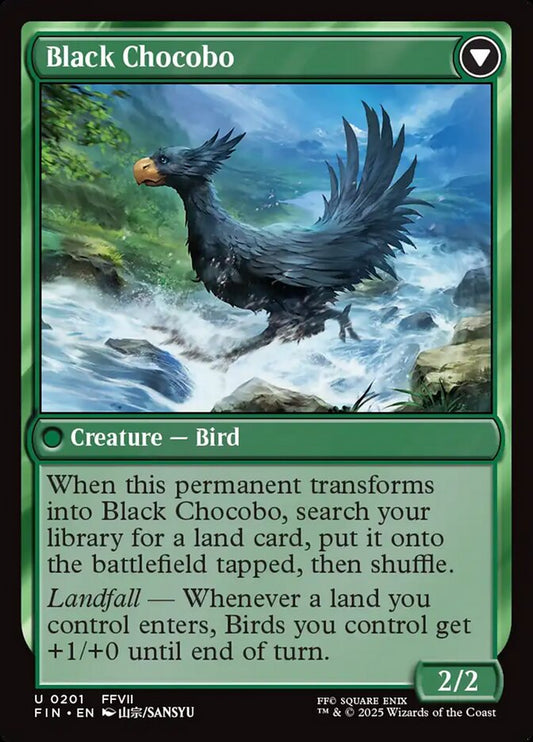 Sidequest: Raise a Chocobo // Black Chocobo back