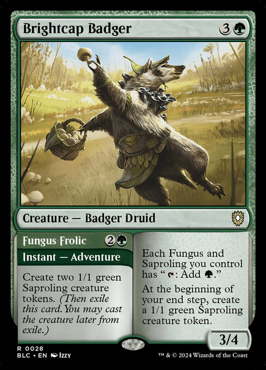 Brightcap Badger // Fungus Frolic back