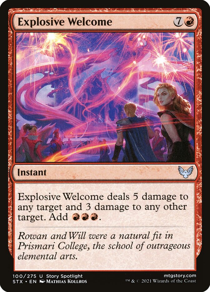 Explosive Welcome front
