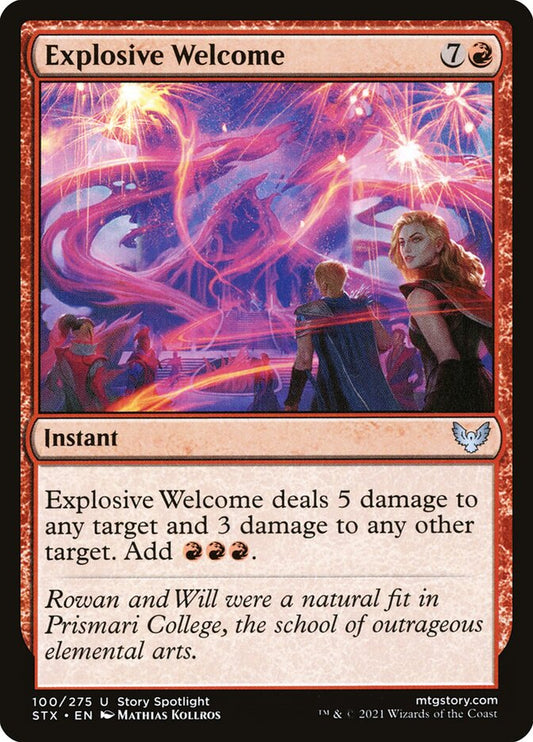 Explosive Welcome front