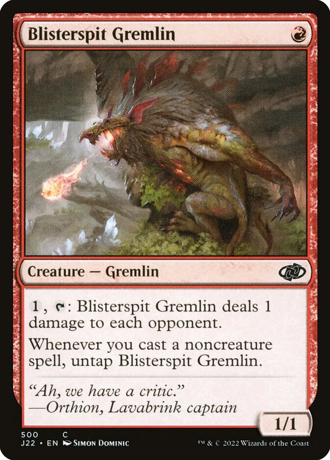 Blisterspit Gremlin front