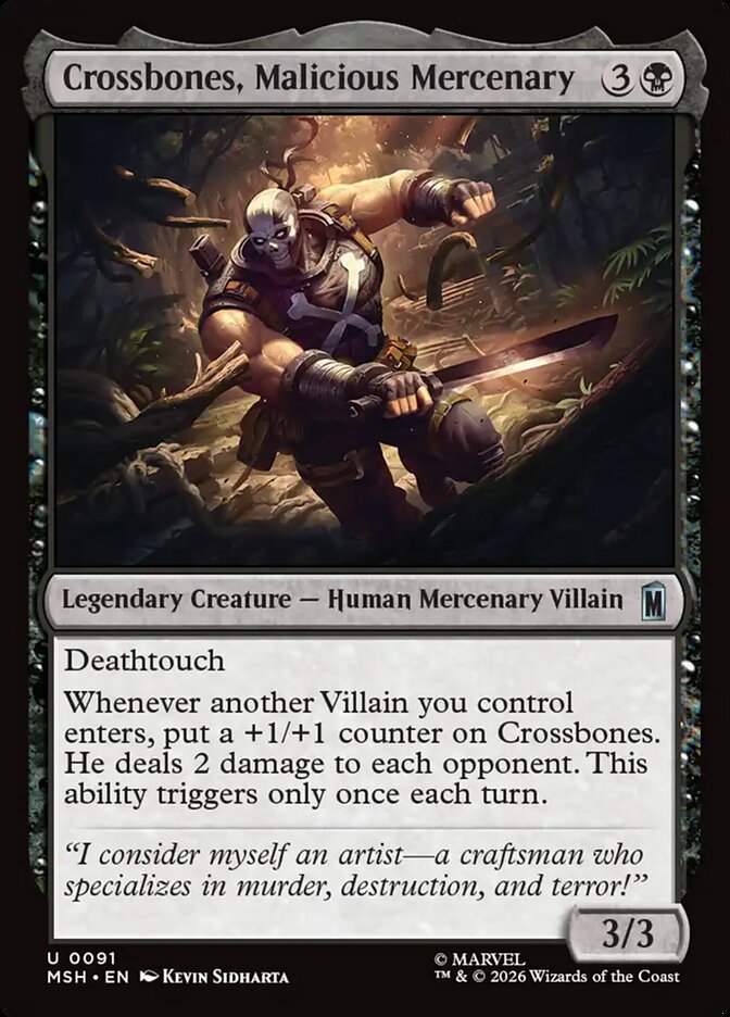 Crossbones, Malicious Mercenary front