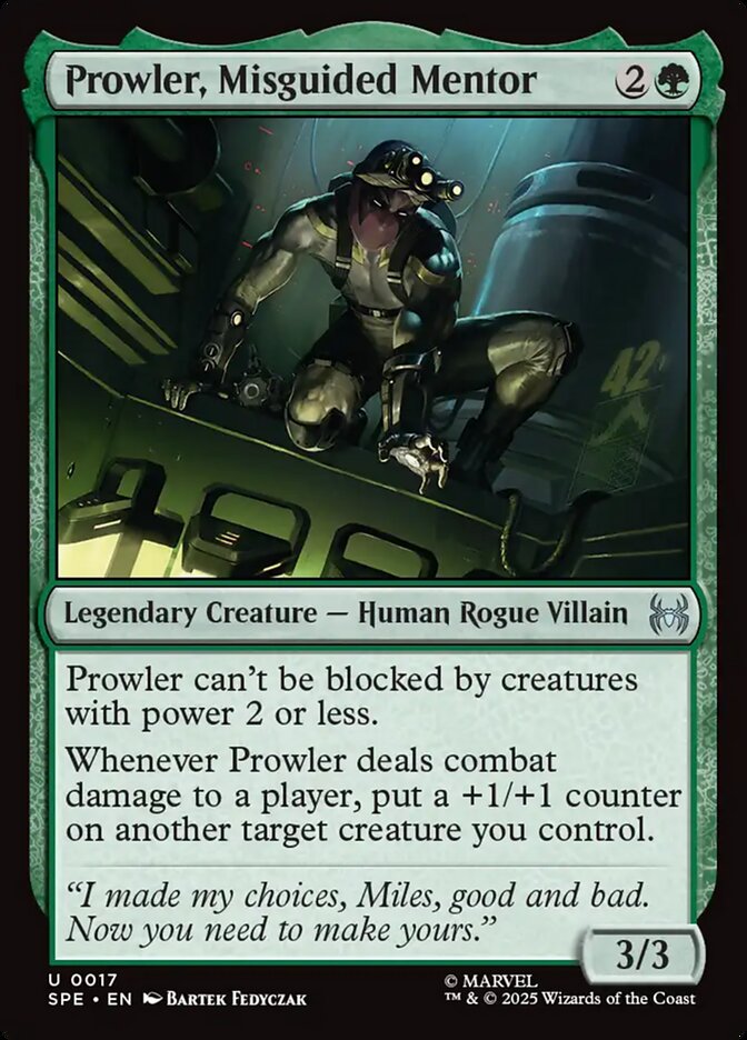 Prowler, Misguided Mentor front