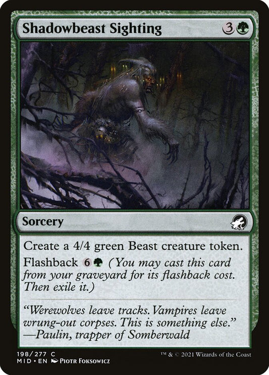 Shadowbeast Sighting front