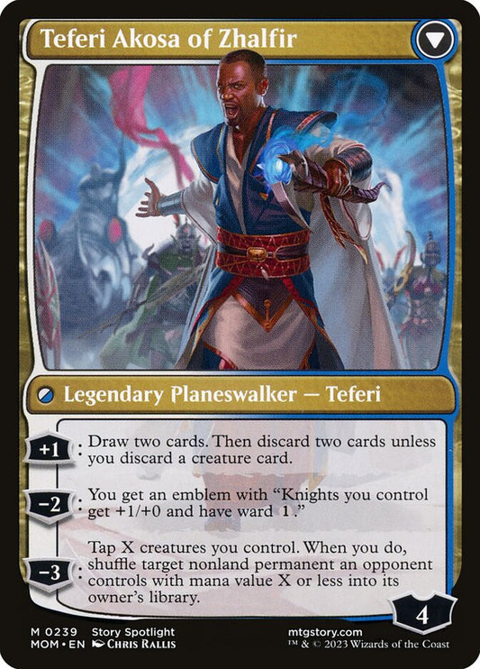 Invasion of New Phyrexia // Teferi Akosa of Zhalfir back