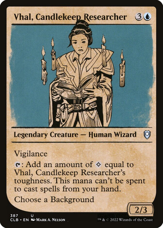 Vhal, Candlekeep Researcher front