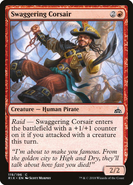 Swaggering Corsair front