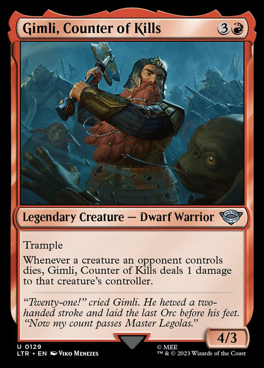 Gimli, Counter of Kills front