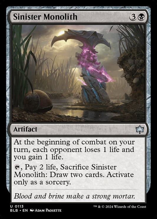 Sinister Monolith front