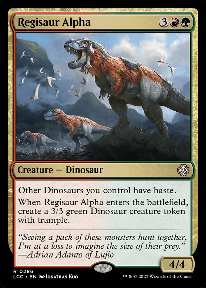 Regisaur Alpha front