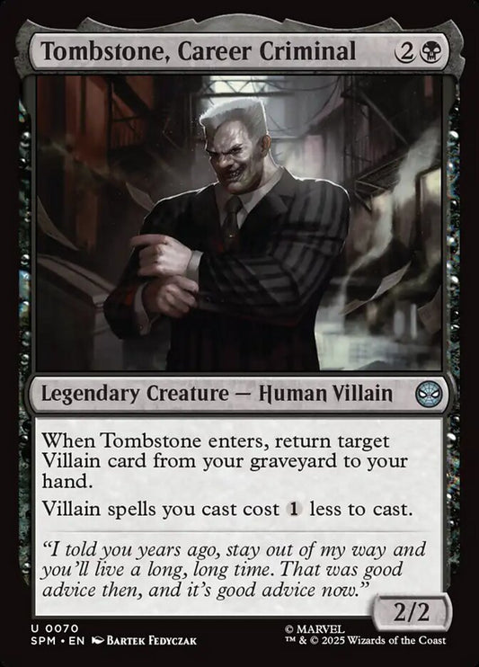 Tombstone, Career Criminal front