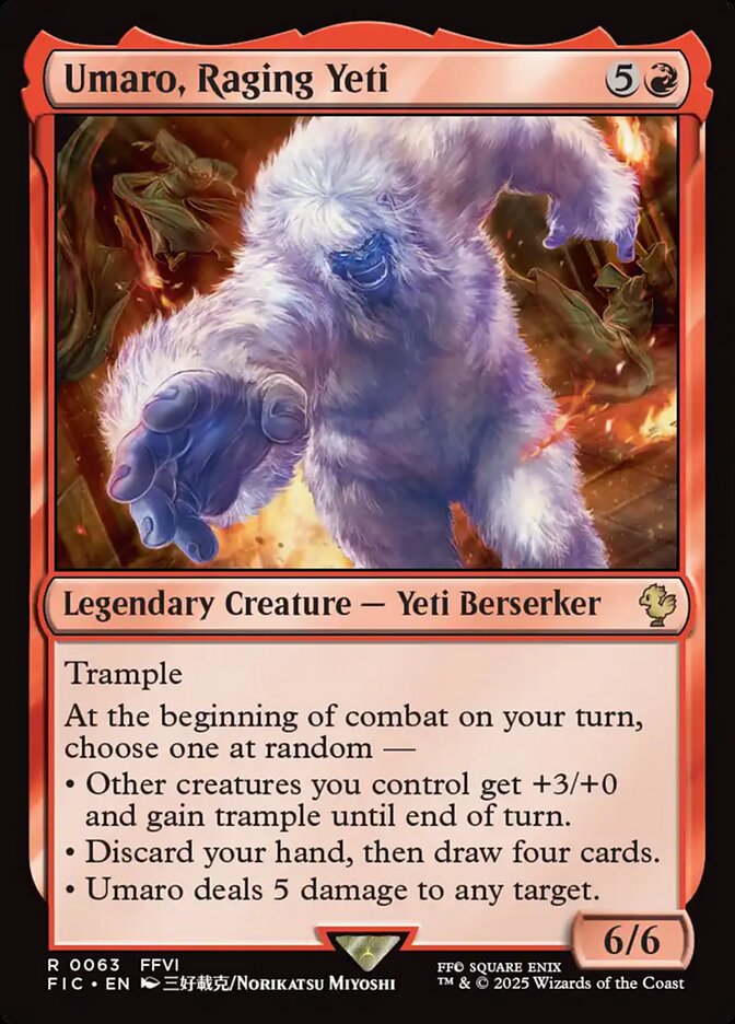 Umaro, Raging Yeti front