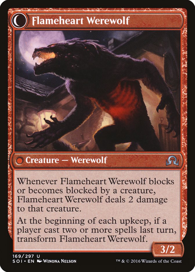 Kessig Forgemaster // Flameheart Werewolf back