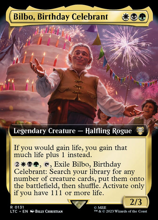 Bilbo, Birthday Celebrant front
