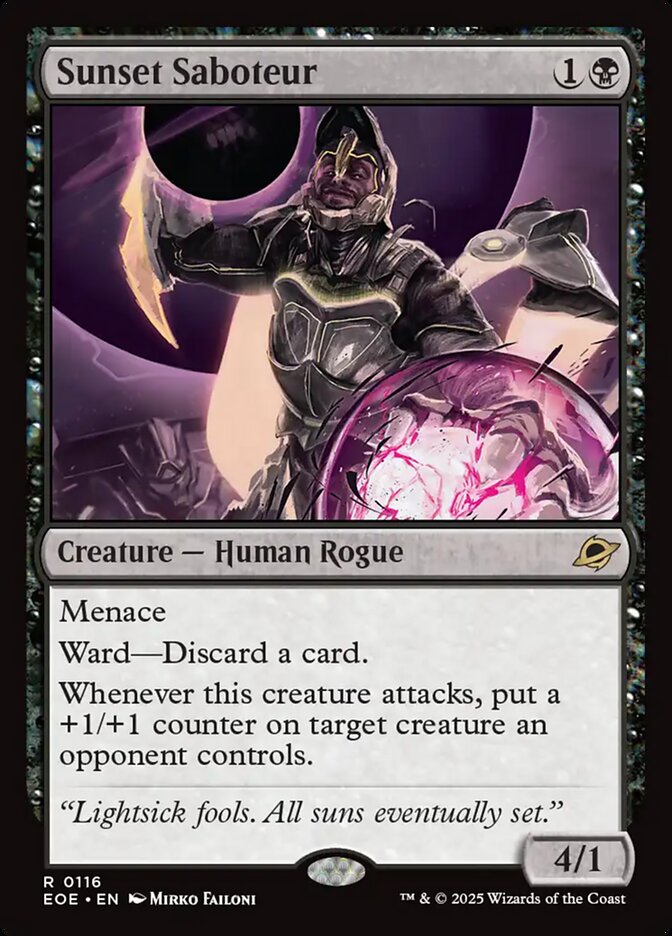 Sunset Saboteur front