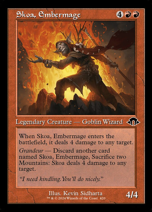 Skoa, Embermage front