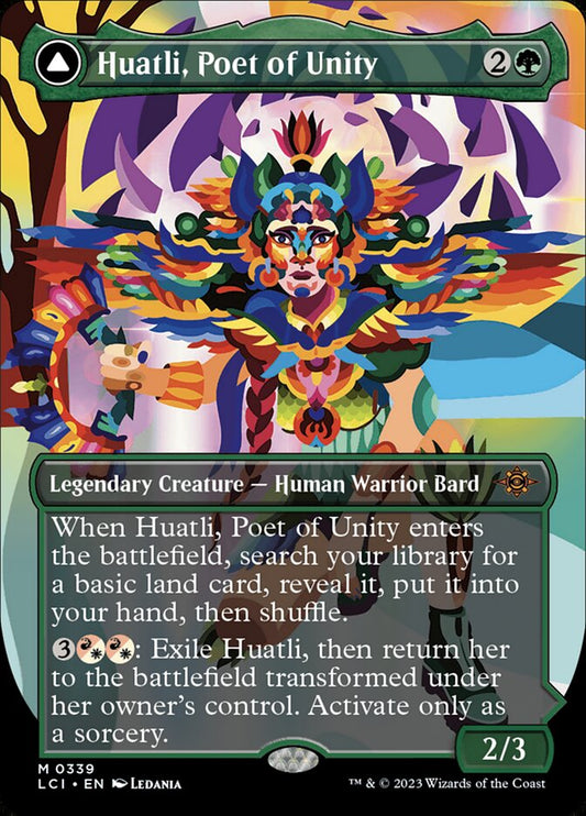 Huatli, Poet of Unity // Roar of the Fifth People front