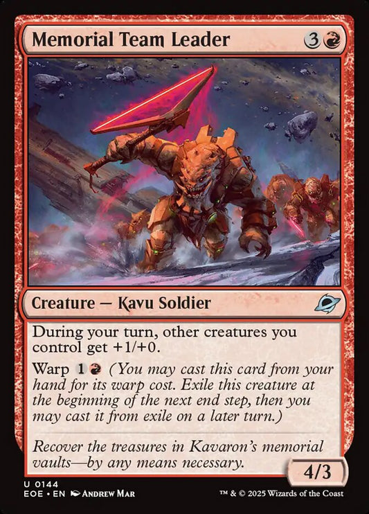 Memorial Team Leader front