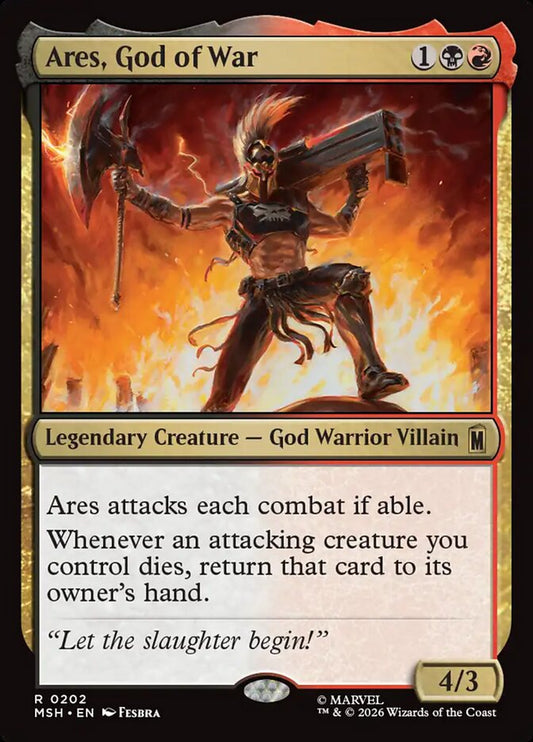 Ares, God of War front