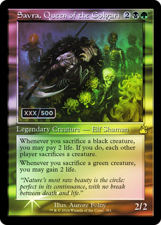 Savra, Queen of the Golgari front