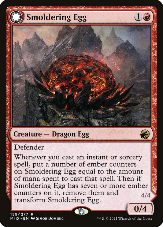 Smoldering Egg // Ashmouth Dragon front