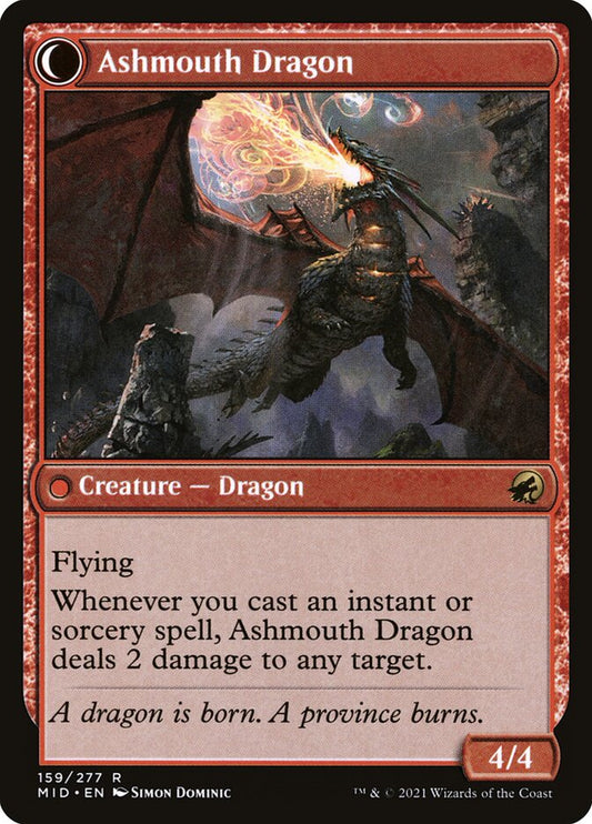 Smoldering Egg // Ashmouth Dragon back
