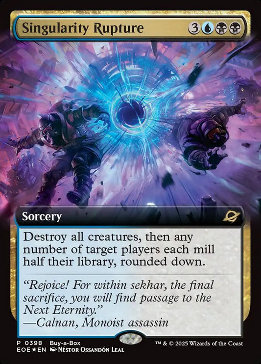 Singularity Rupture front