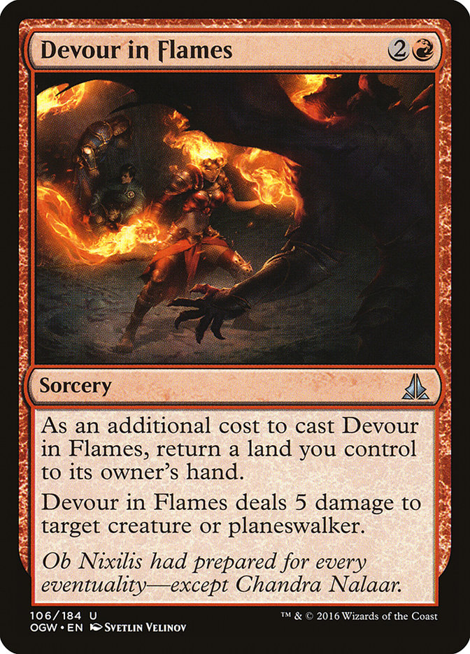 Devour in Flames front