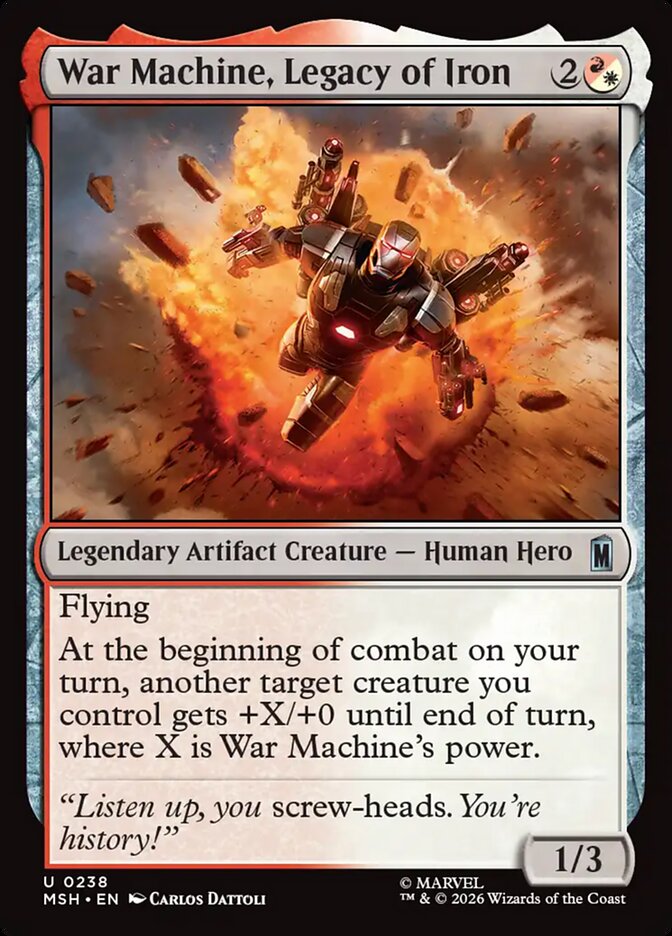 War Machine, Legacy of Iron front