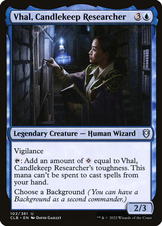 Vhal, Candlekeep Researcher front