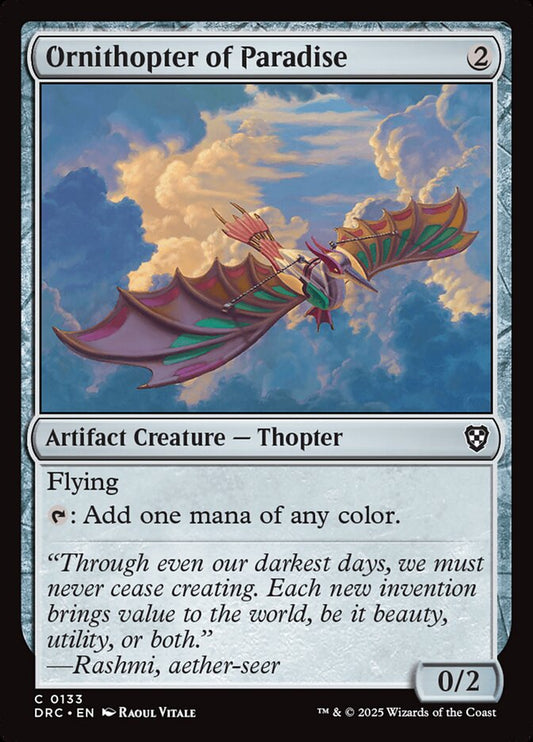 Ornithopter of Paradise front