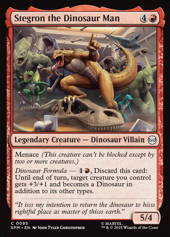 Stegron the Dinosaur Man front