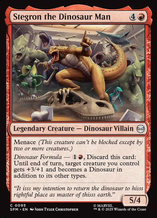 Stegron the Dinosaur Man front