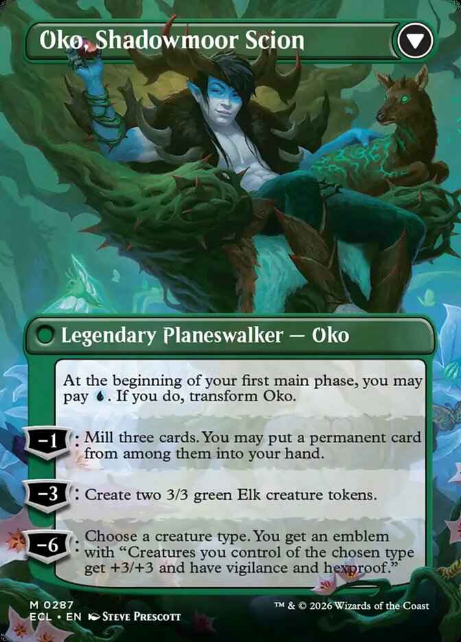 Oko, Lorwyn Liege // Oko, Shadowmoor Scion (Full Art)