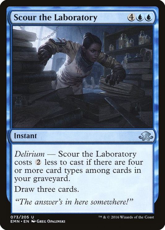 Scour the Laboratory front