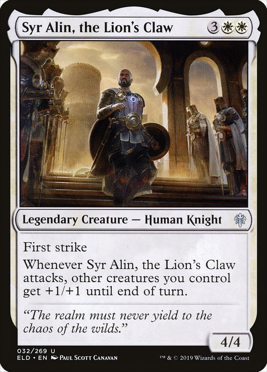Syr Alin, the Lion's Claw front