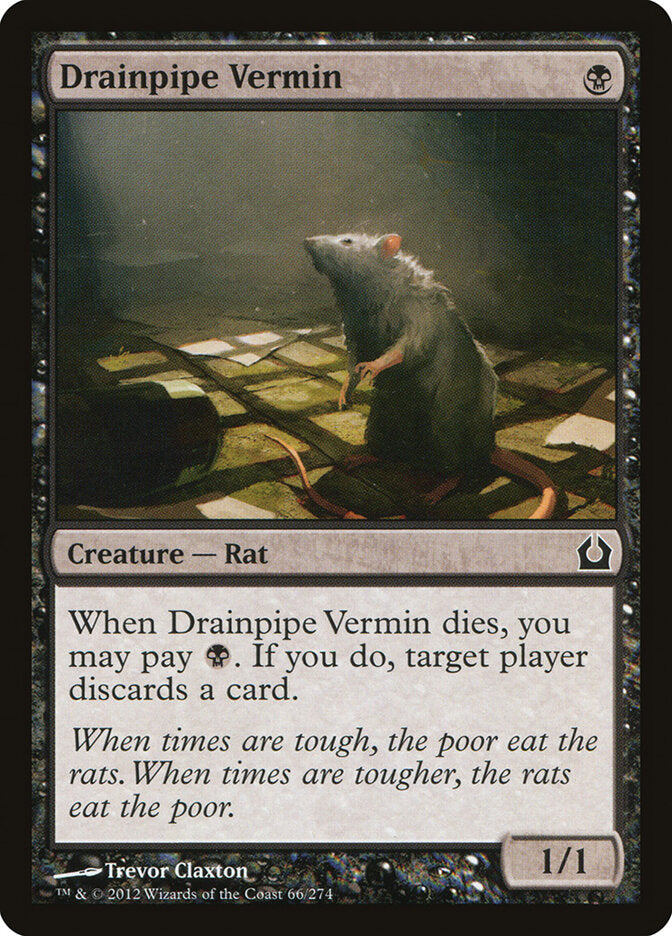 Drainpipe Vermin front
