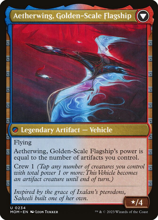 Invasion of Kaladesh // Aetherwing, Golden-Scale Flagship back