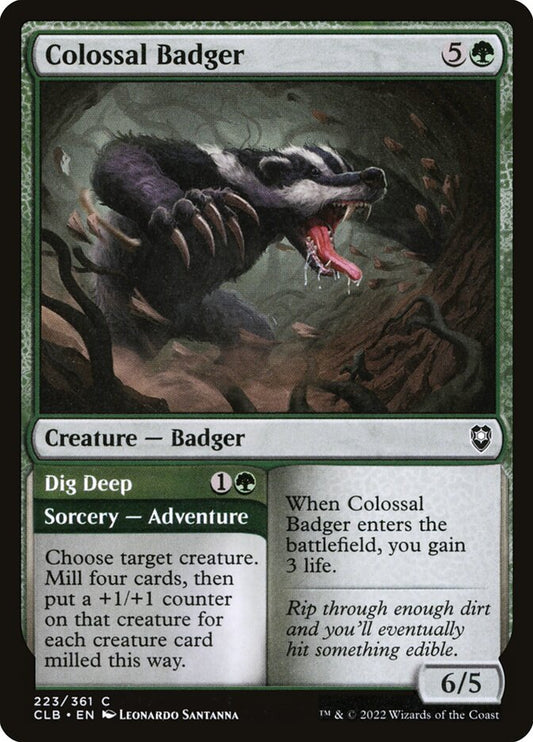 Colossal Badger // Dig Deep back