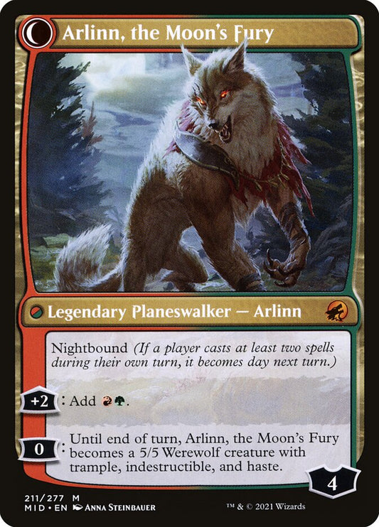 Arlinn, the Pack's Hope // Arlinn, the Moon's Fury back