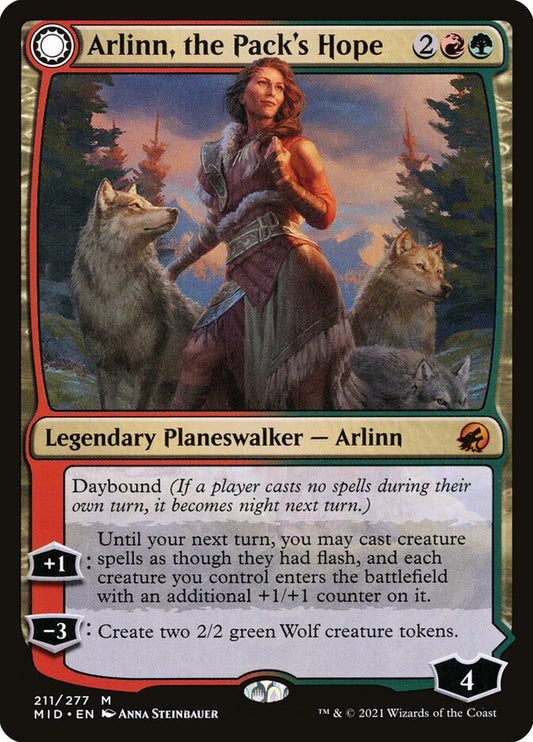 Arlinn, the Pack's Hope // Arlinn, the Moon's Fury front