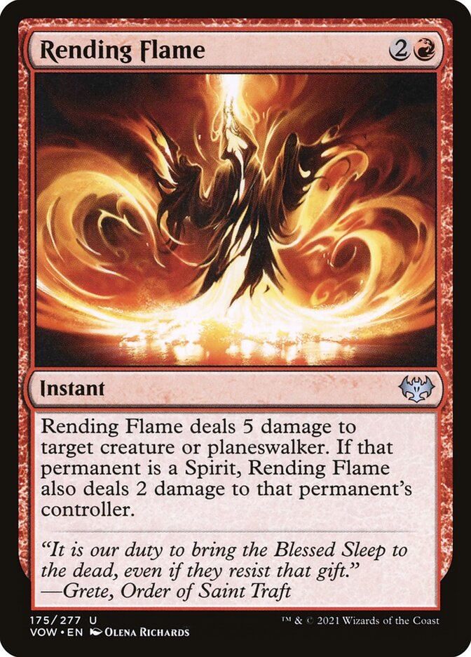Rending Flame front
