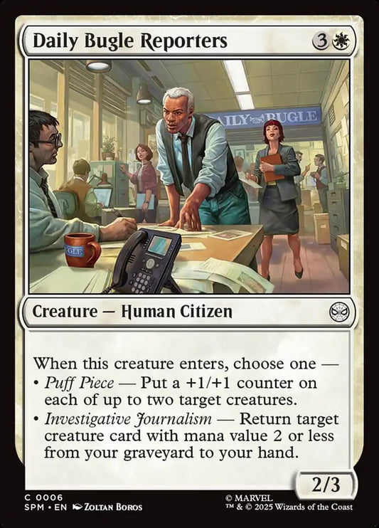 Daily Bugle Reporters front