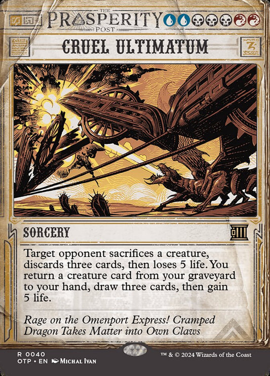 Cruel Ultimatum front